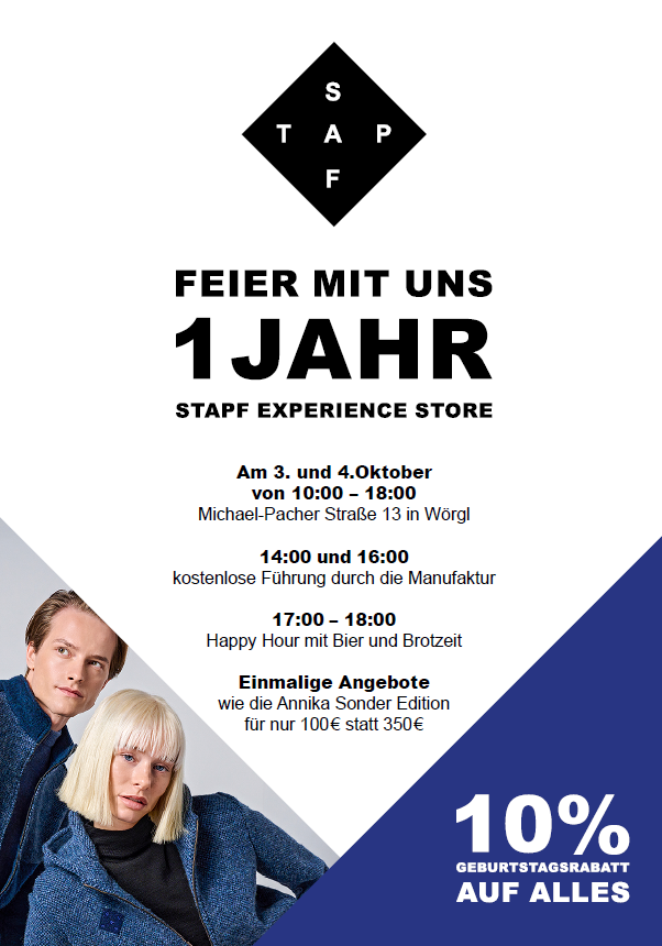 Feier mit uns 1 Jahr STAPF Experience Store!