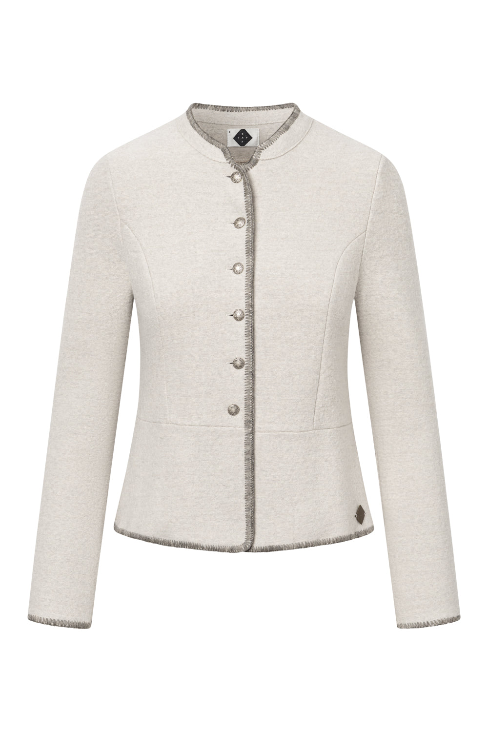 Damenjacke Briska - 51734500- 111 -50% Merinowolle, 50% Bio-Baumwolle -  weiß