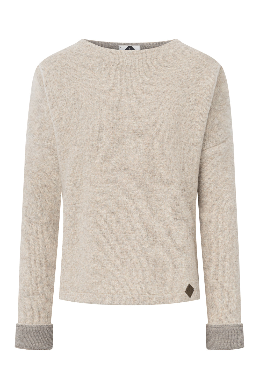 Damen Pullover Nicoletta  – Boxy Fit, Doubleface-Walk aus 50% Lammwolle & 50% GOTS-zertifizierter Baumwolle-88760300-807