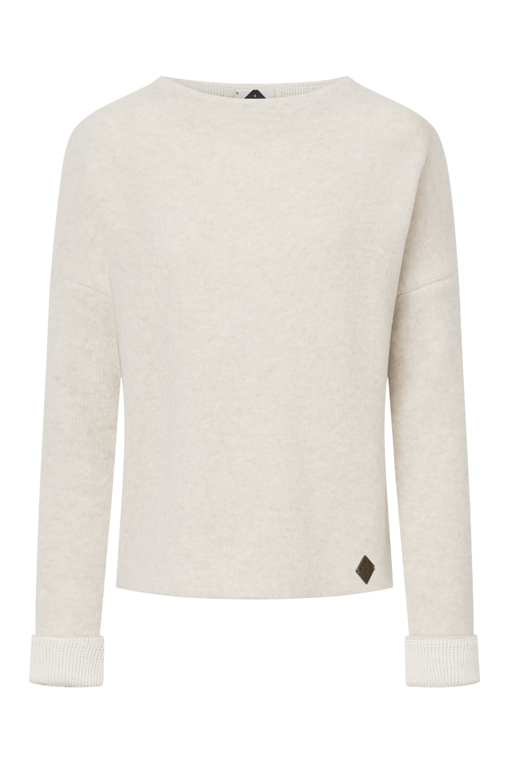 Damen Pullover Nicoletta  – Boxy Fit, Doubleface-Walk aus 50% Lammwolle & 50% GOTS-zertifizierter Baumwolle-99760300-111