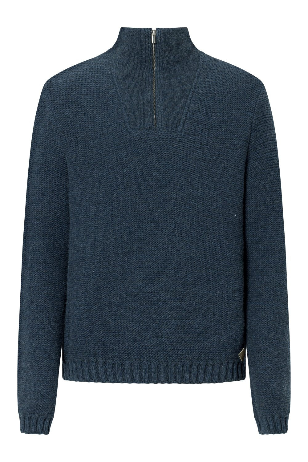 Mens Pullover Nikolai - 50% virgin wool & 50% cotton , naturally sustainable, Comfy and warm Pullover -  Blue  - 88868000 - 600